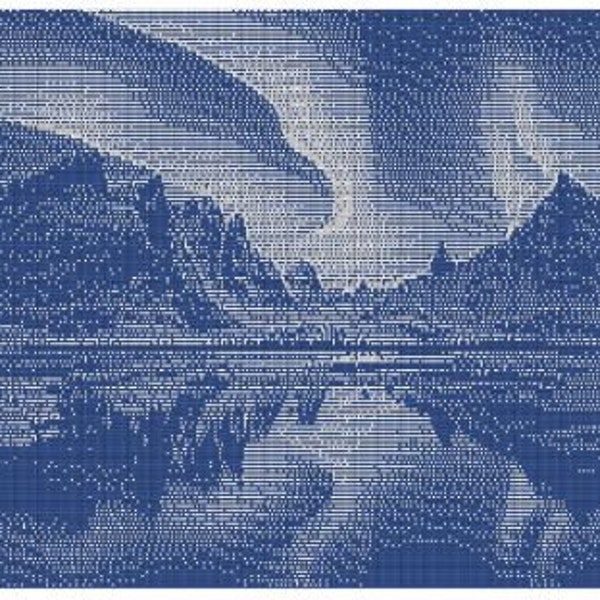 Aurora Borealis, overlay mosaic crochet pattern