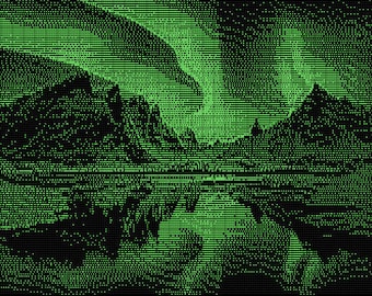 Aurora Borealis, overlay mosaic crochet pattern