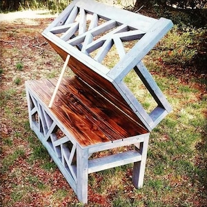 Multi-function bench plan, folding bench to table , compact bench plans