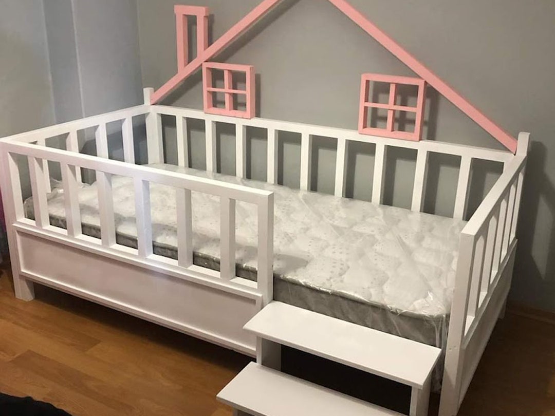 Twin House Bed Plans, Diy Bed Frame , Twin Size Bed Pdf Plan, Bed