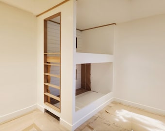 DIY Queen Bunk Bed Plan for Small Spaces (Digital Download)