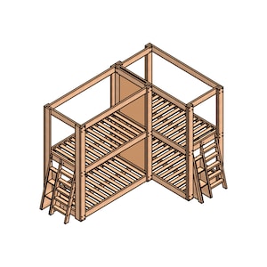 TwinXL Bunkbed plan , TwinXL size bunk bed plans, diy bunkbed plan