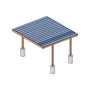 DIY carportplan, garageplannen voor 16x12 auto's, houten carport met enkele helling, vrijdragende carport