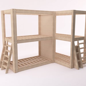 Twin-Etagenbett-Plan, Twin-Size-Etagenbettpläne, DIY-Etagenbettplan