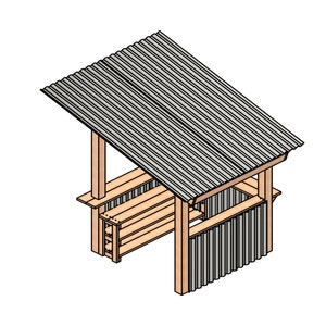 6x6 Outdoor Kitchen plans, yardbar plans, outdoor bar plan, diy yardbar, wooden bar plan