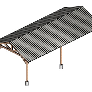 16x32 Gable Pavilion plans, Construction Plans, Carport Building Plan, Wooden Gable Pavilion, Wooden Pavilion plan