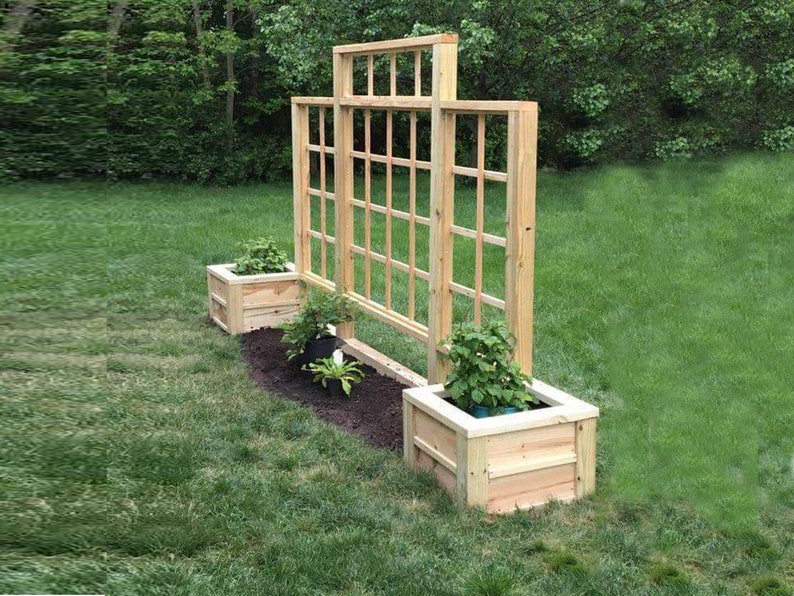 Cedar Raised Garden Bed With Trellis Step by Step Building Plans Garden