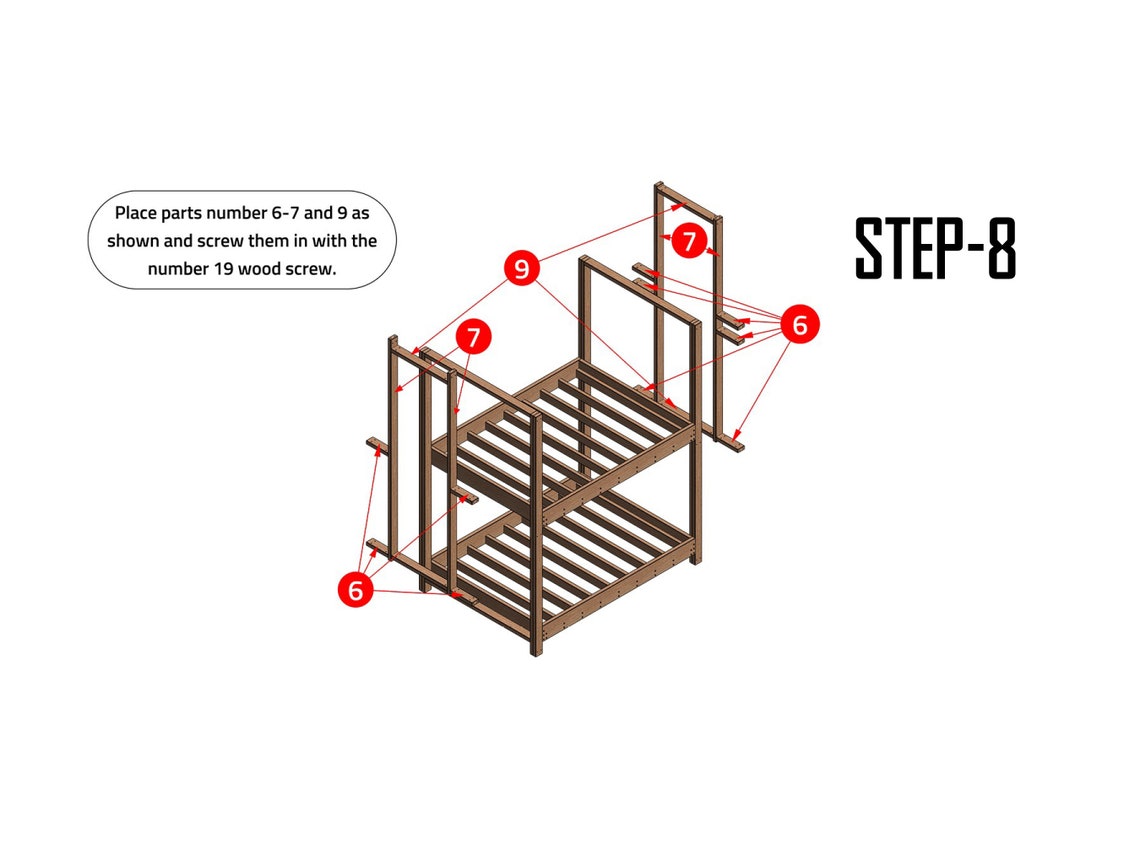 DIY Full Size Bunk Bed Plans 106h Simple Steps to Build Your Own Wooden