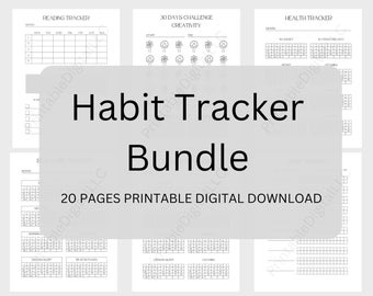 Habit Tracker Printable,Habit Tracker Template,Routine Tracker,Habit Challenge, A4/A5/Letter/Half,Printable Instant Download