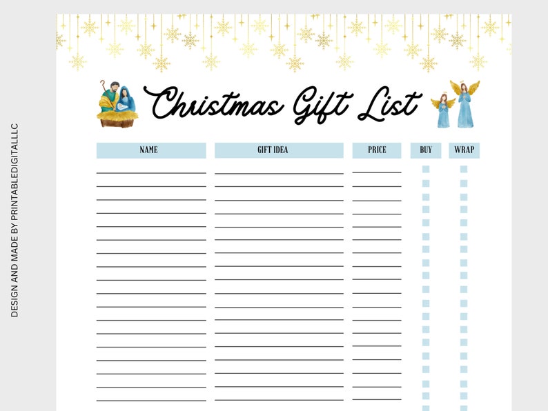 Christmas Gift List Printable Fillable - Il 794xN.4338237718 2udk 