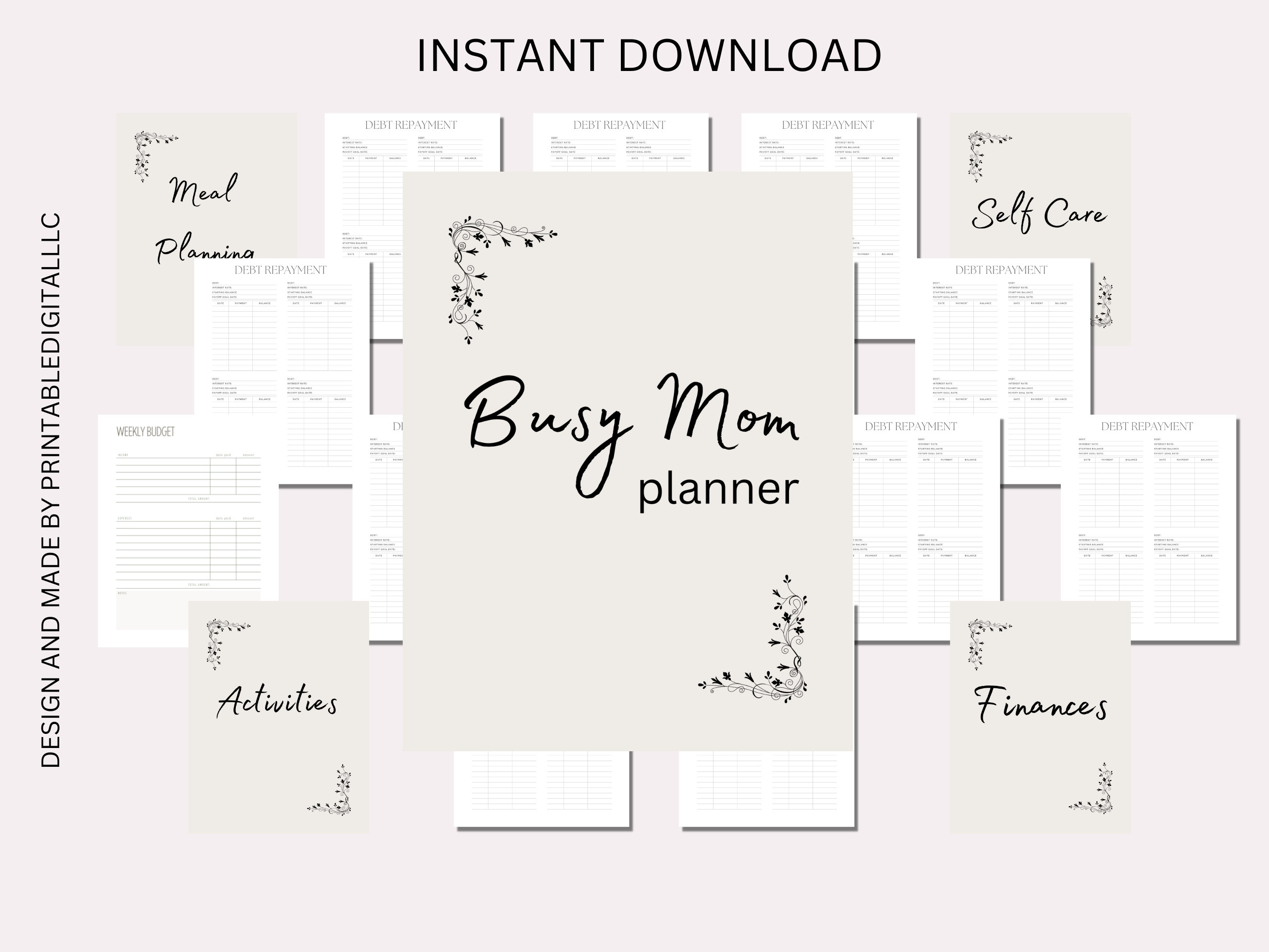 Mom Life Planner Home Management Planner Printable House Etsy