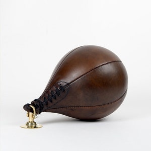 Vintage Leather style punching Speed Ball with Brass Swivel Hook, MMA Training Boxing Bag, Birthday Gift, halloween, home decor, wall art