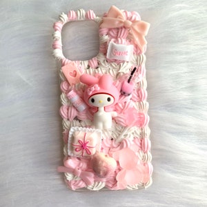 Custodia per telefono decoden anime kawaii rosa fatta a mano | Regalo per lei | Custodia per telefono per iPhone, Samsung e Android