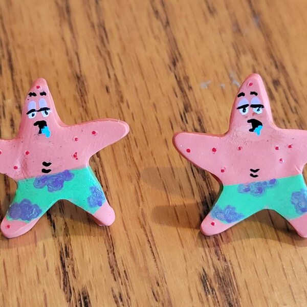 Patrick Star from "Spongebob Squarepants" Inspired Earrings