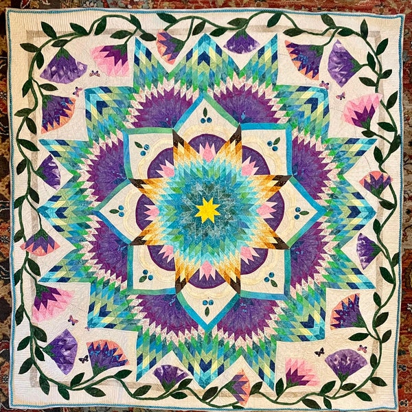 Zen garden art quilt