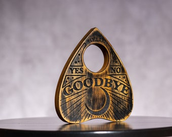 Planchette made from ethically sourced wood, witch, spirit board, hand carved