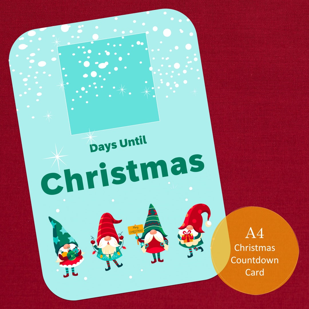 Christmas Countdown Printable A4 Etsy
