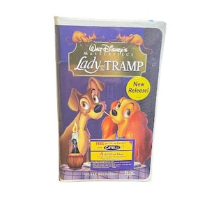 ZELDZAME verzegelde 1998 Lady and the Tramp VHS | Walt Disney&#39;s Masterpiece Collection | Gloednieuw vintage verzamelobject