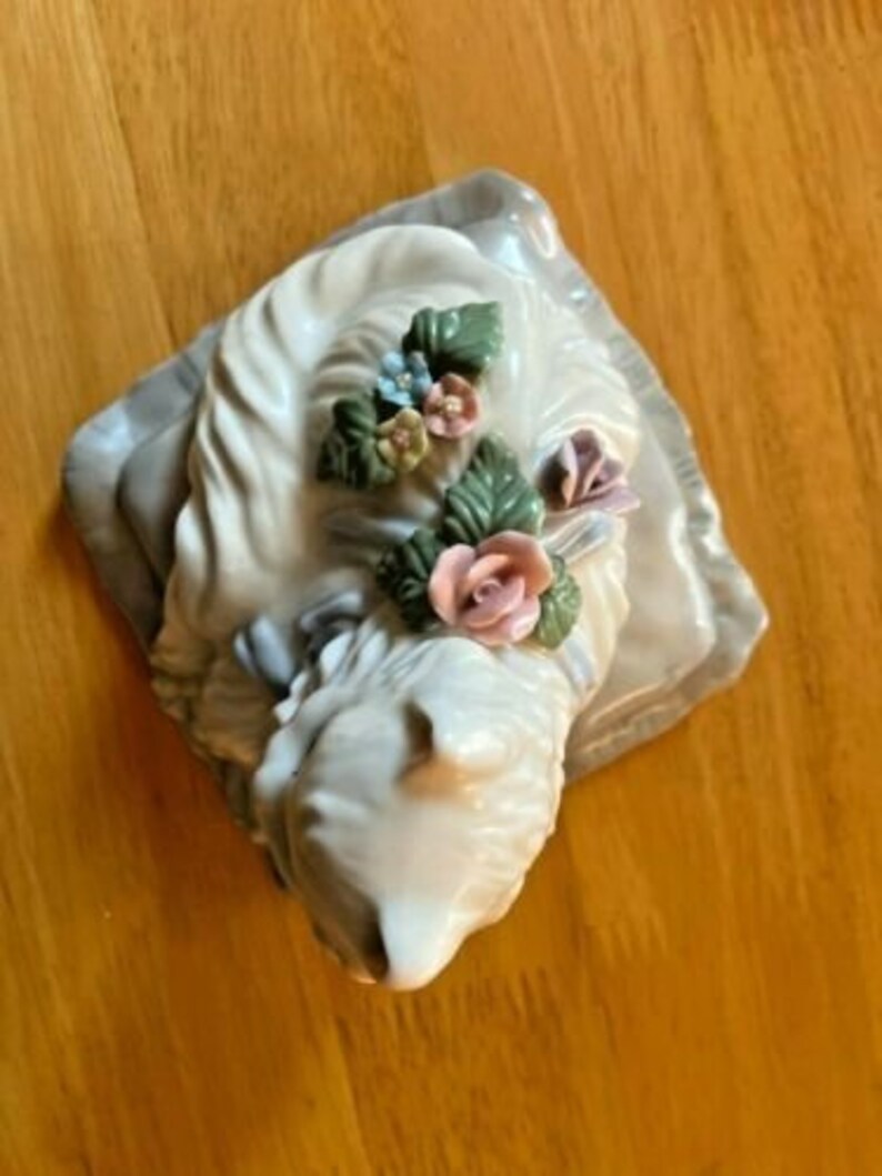 Vintage White Himilayan Cat Wind up Music Box Figurine Plays Etsy