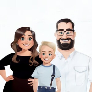 Disney Style Portrait from photo, Digital or Printed Custom portrait, Become Disney character, Cartoon portrait from photo, gift idea