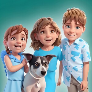 Pixar Style Portrait vom Foto, digitales oder gedrucktes benutzerdefiniertes Porträt, Pixar-Charakter, Haustierporträt, Cartoon-Porträt vom Foto, Geschenk
