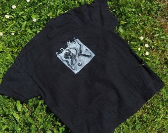Krake - Unisex Shirt - Linoldruck