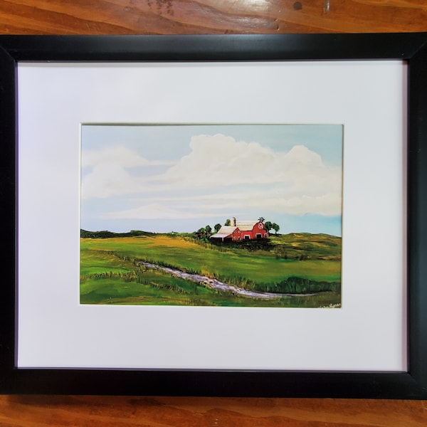 Big Sky Farm - Art Print of Original Acrylic Painting