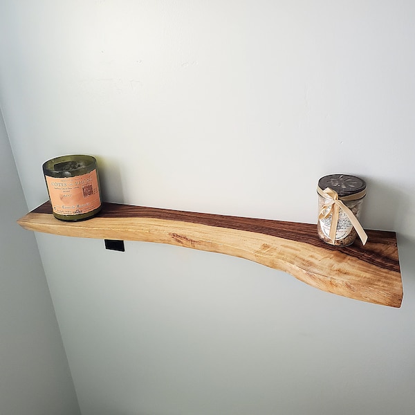 Live Edge Floating Shelves Etsy