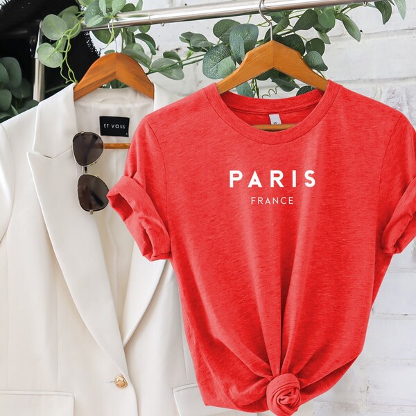 Travel Tee, Paris Shirt, Paris Vacation, Travel Lover Shirt, Paris Trip, Trendy Tee, Graphic Tee, Europe Trip, Girls Trip, Minimalist