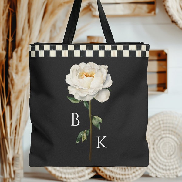 Personalized Tote, Floral tote, Monogram Bag