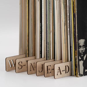 Record Dividers Vinyl Aufbewahrung Zubehör Weihnachten Geburtstag Geschenke für Vinyl Liebhaber Him Men Man Boyfriend Organizer Alphabetic Separators Tab SET OF 6