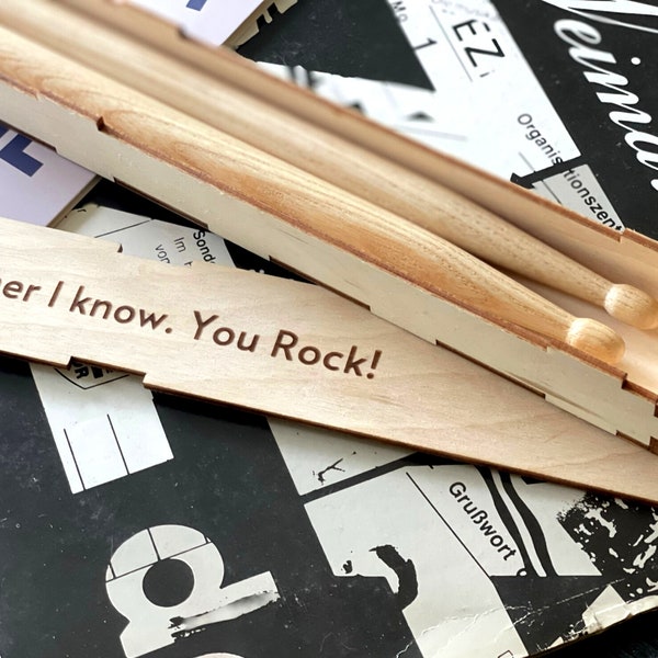 Personalized Drumsticks with Box, 5A Gift for Him Drummer Trophy 5A Drum Sticks Custom Bag Engraved Holiday Christmas Gift Men Man Boyfriend