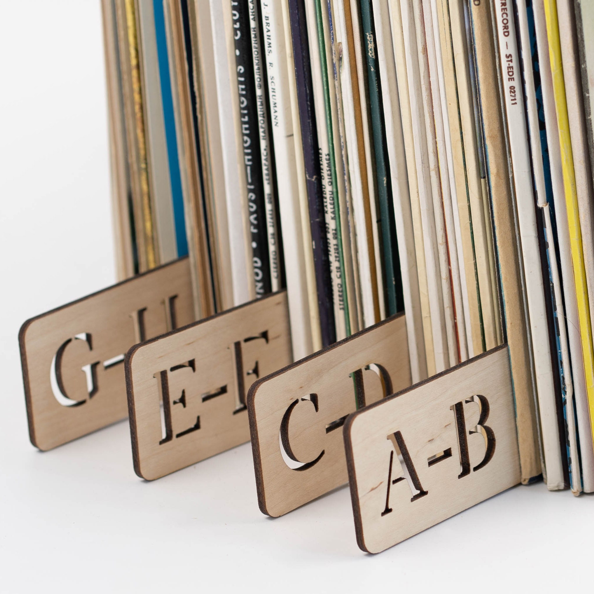 Poplar Record Dividers, Eco Friendly, LP Storage Organizer, Vinyl  Separators, Organization Record Cabinet, Gift for Audiophile 