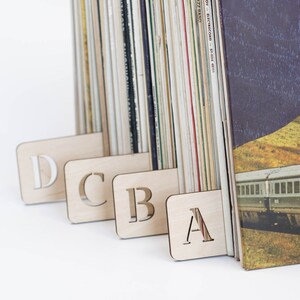 Vinyl Record Dividers Separators LP Collection Organizer Alphabetic Storage Accessories Handmade Gift For Him Vinyl Lover Men Man Boyfriend image 7