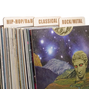 Divisores de armazenamento de discos de vinil personalizados, marcadores de gênero LP, separadores de alfabeto, etiquetas, organizador de álbuns, presente de Natal para ele, homens, namorado, pai