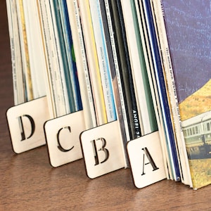 Divisores de discos Acessórios de armazenamento de vinil Presentes de Natal e aniversário para amantes de vinil Ele Homens Homem Namorado Organizador Separadores alfabéticos Guia
