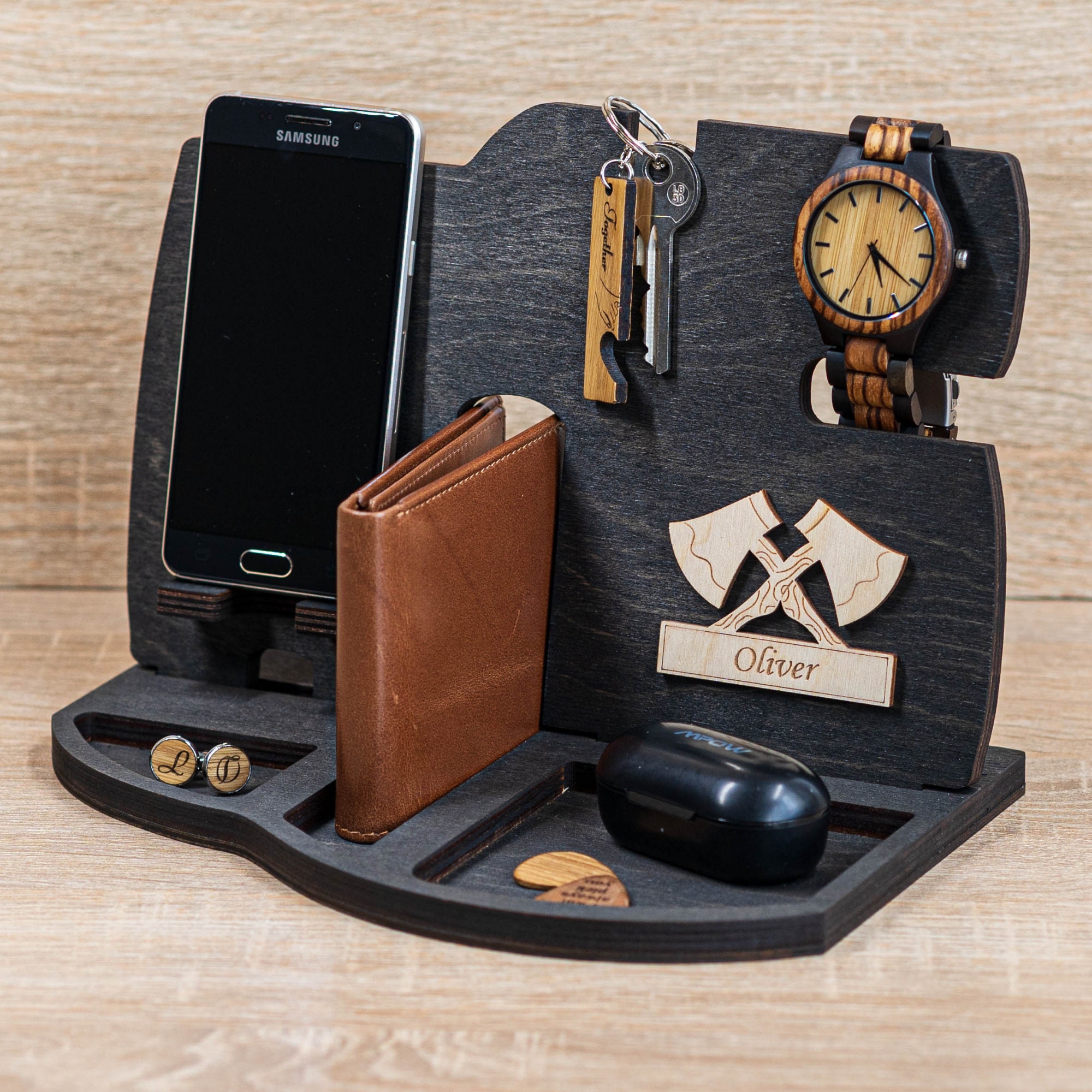 Gifts for Men Christmas Bedside Organiser for Him Birthday Gifts