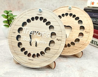 Personalized Baby Shower Gift Keepsake Tooth Box, Custom Engraved Lost Teeth Storage Wooden Holder Newborn Toothbox Memory Kids New Mom Gift