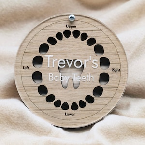 Caja personalizada de recuerdo de dientes perdidos de Hada de los dientes, Caja de madera hecha a mano con soporte de almacenamiento, Caja de dientes para recién nacido, Regalo para mamá primeriza, Regalo para niño pequeño