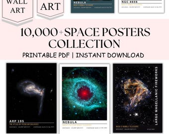 10000+ NASA James Webb Telescope Wall Art Print Set, Sistema Solare Galassia Cosmic Astronomy Fotografia, Spazio Wall Hanging Art Trendy Gift