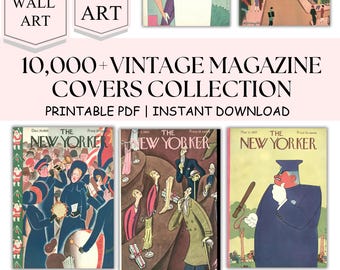 Vintage Magazine Cover Sale Vintage Neutral Gallery Wall Prints Minimalist Wall Art Prints Trendy Gift Aesthetic Room Decor Downloadable Art