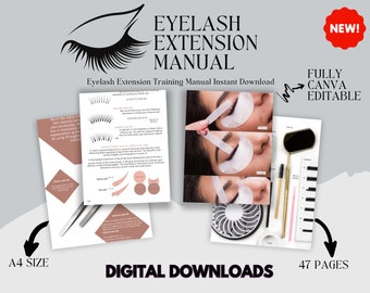 Manual de entrenamiento de extensiones de pestañas Descarga instantánea