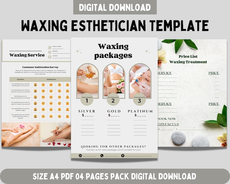 Waxing Editable Esthetician Template Client Consent Form for Esthetician Consent Form Waxing