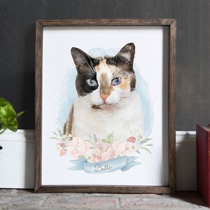 Pet portrait, pet painting, custom portrait, dog portrait, dog memorial gift, pet memorial gift, cat portrait, watercolor dog portrait, art image 9