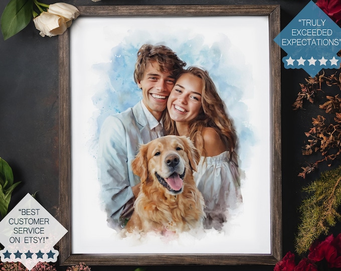 custom portrait, watercolor house painting, pet painting, wedding portrait, house print, custom watercolor, painting from photo