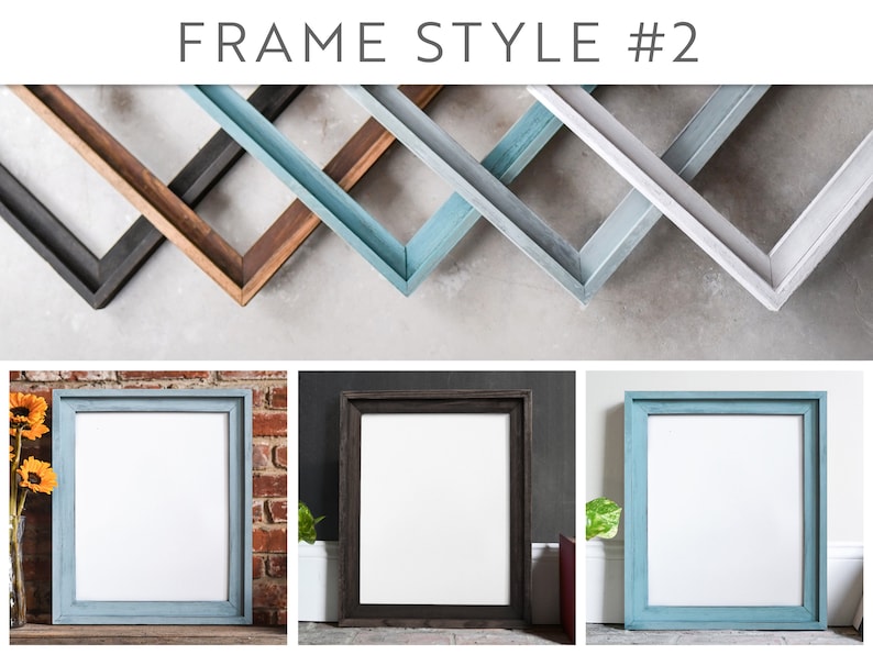 Puede incluir: Tres marcos de fotos de madera diferentes con un acabado desgastado. Los marcos son en tonos de azul, gris y marr&oacute;n. Los marcos son todos del mismo tama&ntilde;o y tienen un dise&ntilde;o simple y cl&aacute;sico.