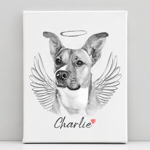 Pet portrait, pet painting, custom portrait, dog portrait, dog memorial gift, pet memorial gift, cat portrait, watercolor dog portrait, art image 8