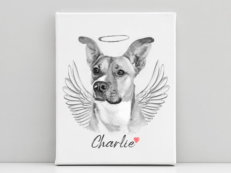 Pet portrait, pet painting, custom portrait, dog portrait, dog memorial gift, pet memorial gift, cat portrait, watercolor dog portrait, art image 8