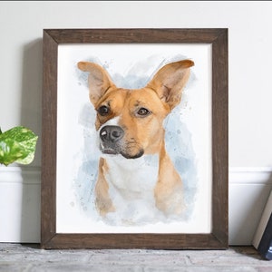 Pet portrait, pet portrait from photo, pet memorial, pet loss gifts, pet memorial gifts, pet painting, dog painting, custom watercolor, pets image 9