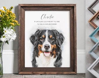 Pet portrait, pet portrait from photo, pet memorial, pet loss gifts, pet memorial gifts, pet painting, dog painting, custom watercolor, pets